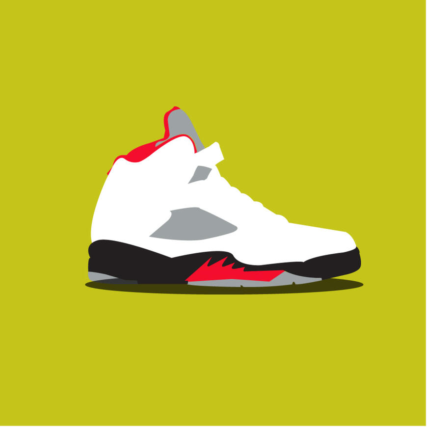 Jordan 5 Sneaker Illustration