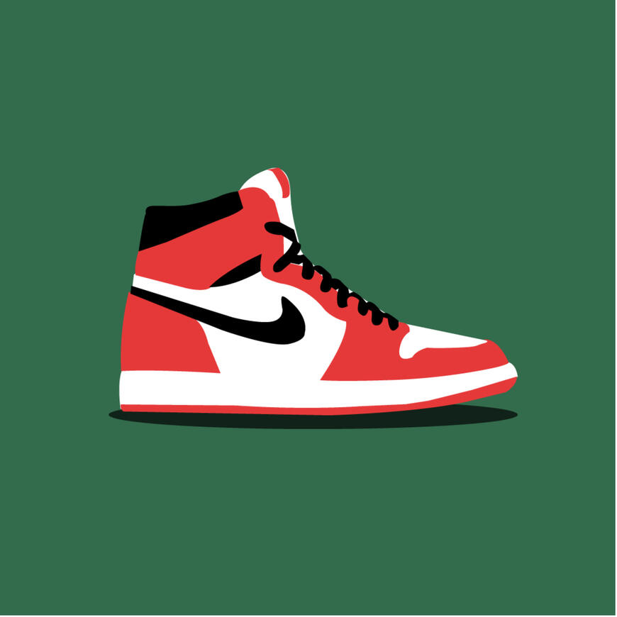Jordan 1 Sneaker Illustration